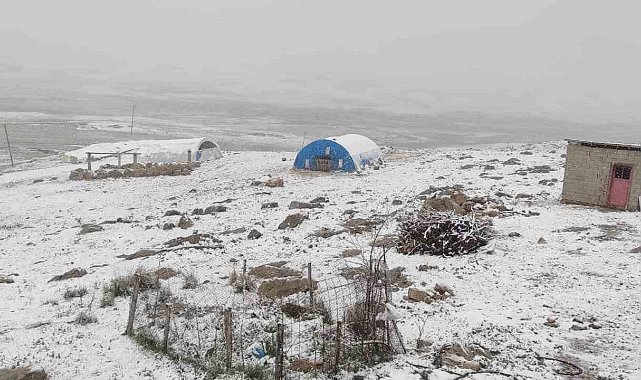 Beytüşşebap'ın yüksek kesimlerinde kar yağdı