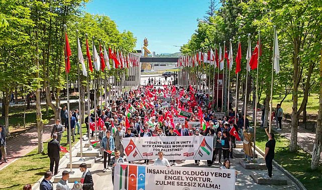 BŞEÜ'den sesler Filistin ve Doğu Türkistan için yükseldi