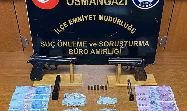 Bursa'da uyuşturucu almak için tabancayla takas yaptılar