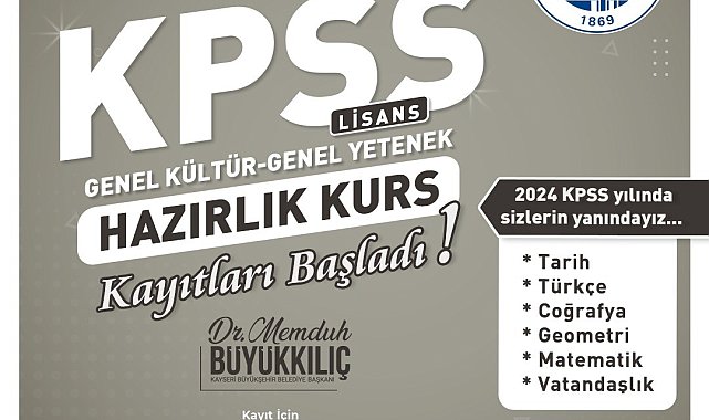 Büyükşehir KAYMEK UZEM'de KPSS kurs kayıtları başladı