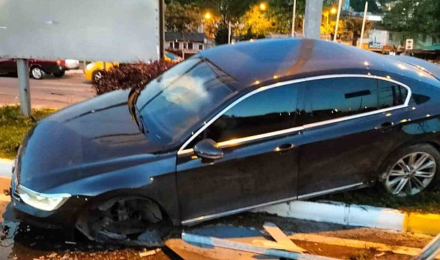 Cadde ortasında refüje çıktı