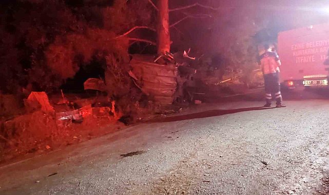 Çanakkale'de otomobil ağaca çarptı, 2 kişi hayatını kaybetti