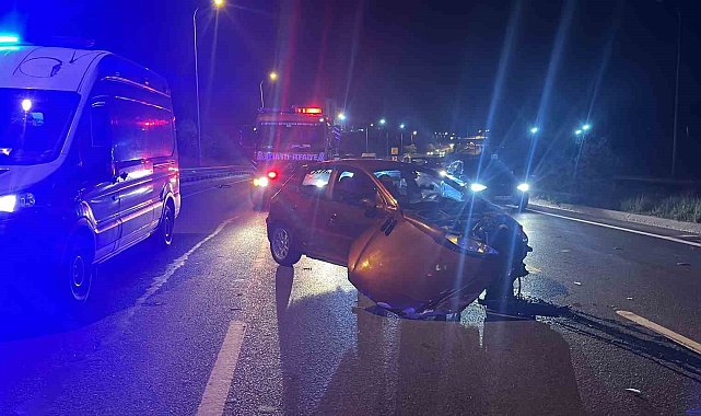 Çevre yolun yarış pisti gibi kullanmaya çalıştılar, kaza yapıp hastanelik oldular