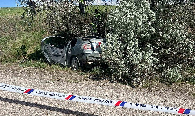 Çorum&#039;da otomobil şarampole devrildi: 1 ölü, 1 yaralı