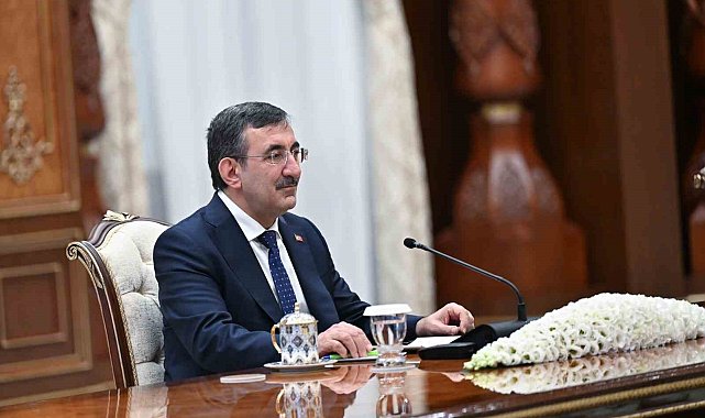 Cumhurbaşkanı Yardımcısı Yılmaz, Özbekistan Cumhurbaşkanı Mirziyoyev ile görüştü