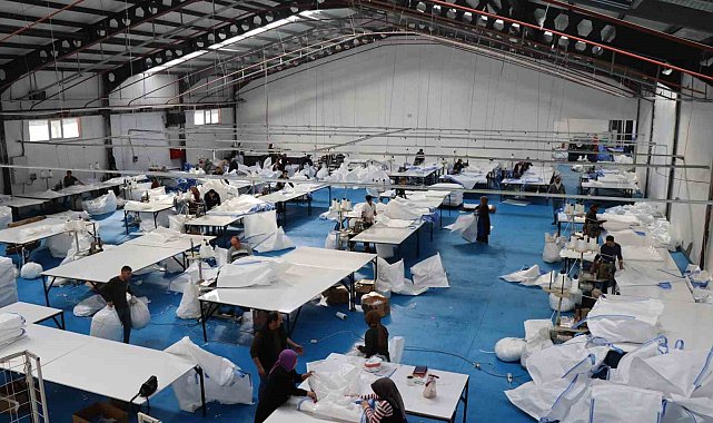 Çuval fabrikası yüzlerce insan iş oldu