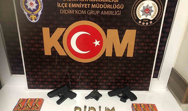 Didim'de ruhsatsız silah ele geçirildi: 1 gözaltı