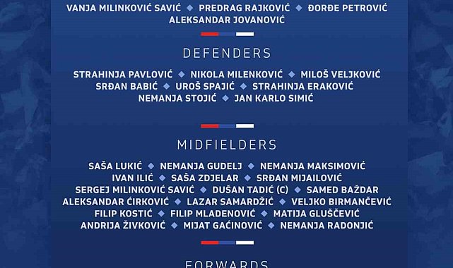 Dusan Tadic, Sırbistan kadrosunda yer aldı