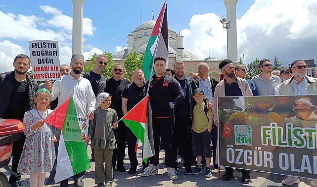 Düzce'de İsrail protestosu