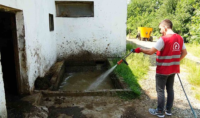 Düzce'de kuyu ve durağan su alanları ilaçlandı