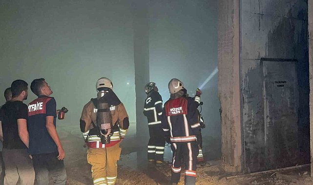 Düzce'de parke atölyesinde yangın