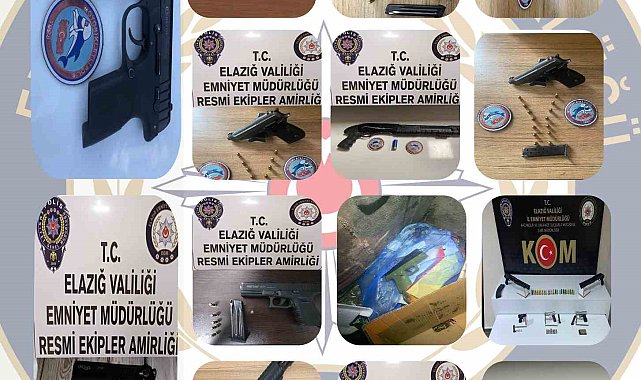 Elazığ'da 19 ruhsatsız silah ele geçirildi