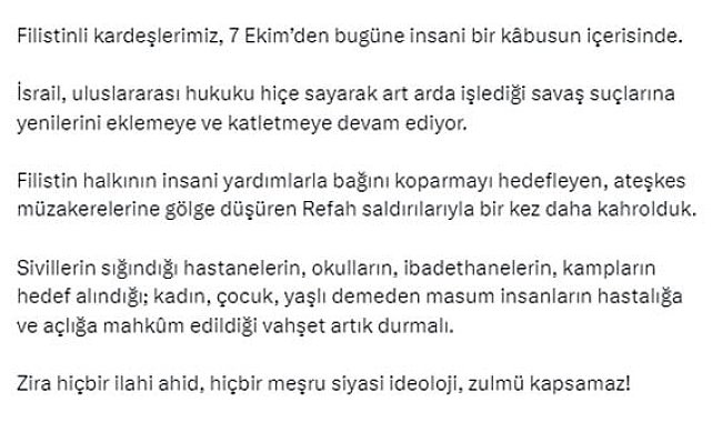 Emine Erdoğan&#039;dan İsrail&#039;in Refah&#039;a yönelik saldırısına tepki