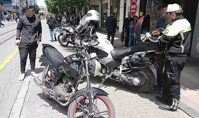 Eskişehir'de 52 motosiklet ve motorlu bisiklet sürücüsüne işlem uygulandı