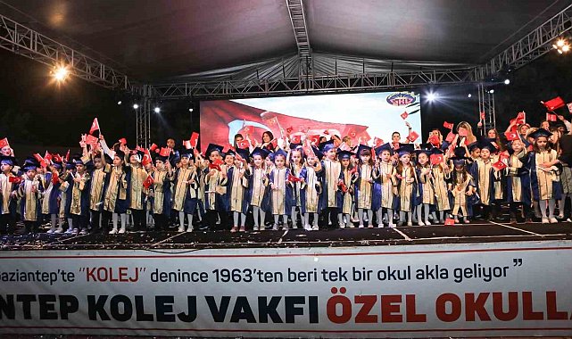 Gaziantep Kolej Vakfı Anaokulu'nda coşkulu kep töreni