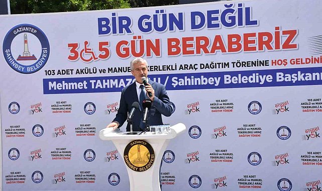 Gaziantep'te 103 engelliye akülü ve manuel tekerlekli sandalye dağıtıldı