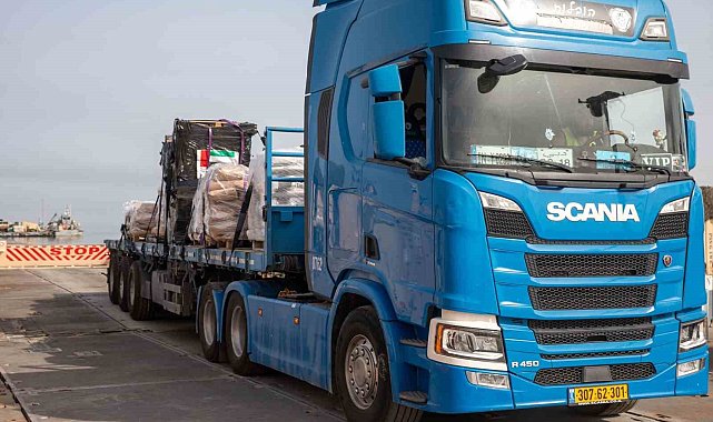 Gazze açıklarındaki geçici iskeleden 569 ton yardım ulaştırıldı