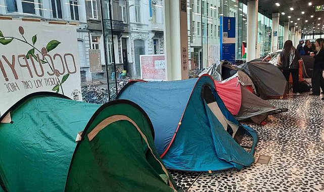 Gazze'ye destek protestoları Belçika ve Hollanda'daki üniversitelere yayıldı