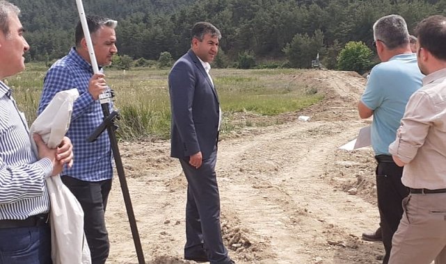 Gediz Ilıca bölgesinde dere ıslahı ve köprü yapımı başladı