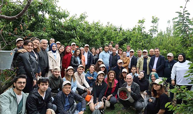 Gençler, kiraz hasat şenliğine enerji kattı