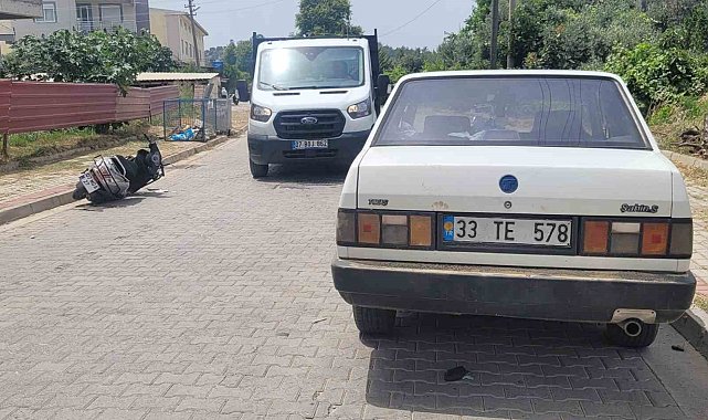 Gözüne arı çarpan motosiklet sürücüsü hastanelik oldu