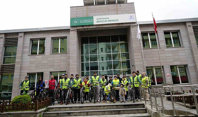 Gümüşhane'de sağlıklı yaşam için pedal çevirdiler
