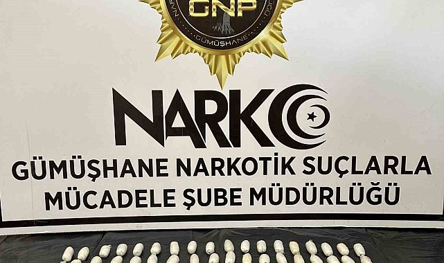 Gümüşhane'den uyuşturucu karnında bile olsa geçit yok