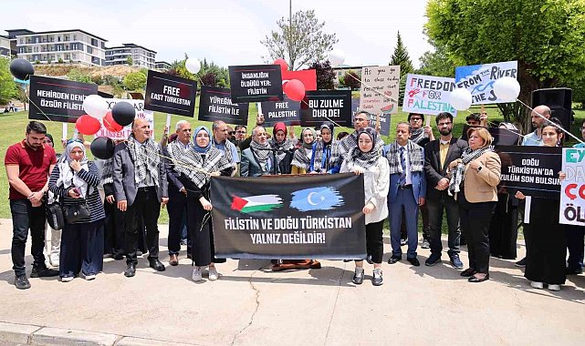 Hasan Kalyoncu Üniversitesi'nde Filistin'e destek yürüyüşü düzenlendi