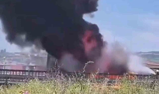 Hasta taşıyan ambulans alevlere teslim oldu