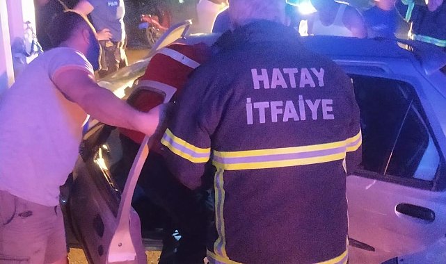 Hatay&#039;da trafik kazası: 2 yaralı