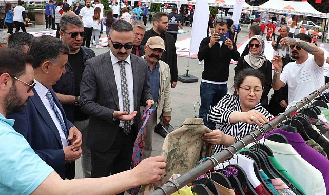 Havza'da ürün tanıtım fuarına yoğun ilgi
