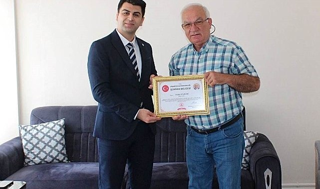 Hisarcık'ta şehit ailesi ve gazilere Şükran Belgesi