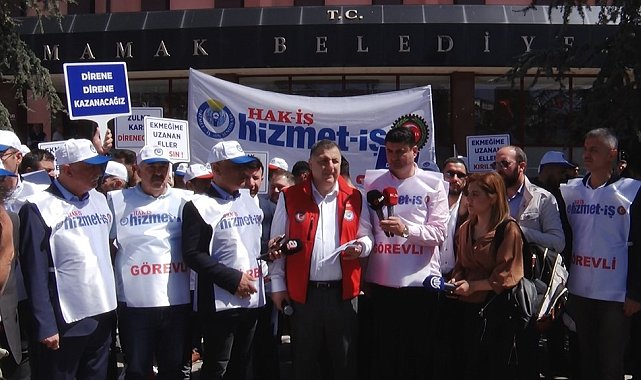 HİZMET-İŞ Sendikası'ndan Mamak Belediyesi önünde eylem