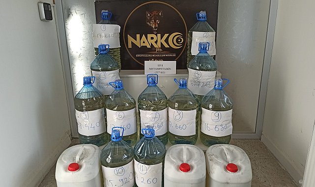 Iğdır&#039;da yakıt deposuna gizlenmiş 257 kg sıvı Metamfetamin maddesi ele geçirildi.