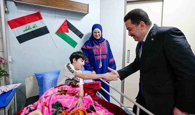 Irak Başbakanı Sudani'den Filistinli yaralılara ziyaret