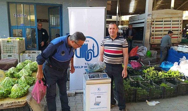 İskilip'te ağırlık kontrol ve poşet uygulamasına geçildi