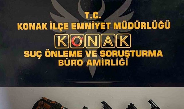 İzmir'de kaçak silah atölyesi baskınında 3 gözaltı