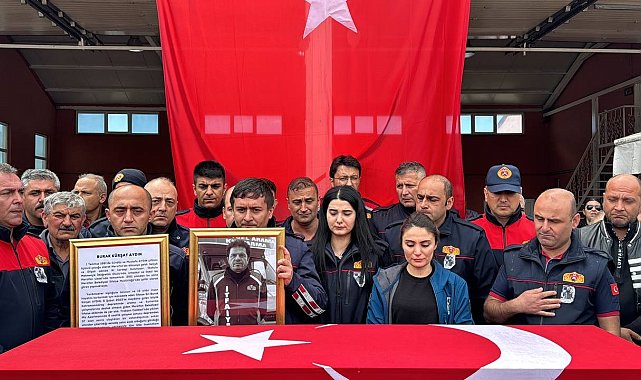 Kahraman itfaiyeci Kürşat Aydın son yolculuğuna uğurlandı