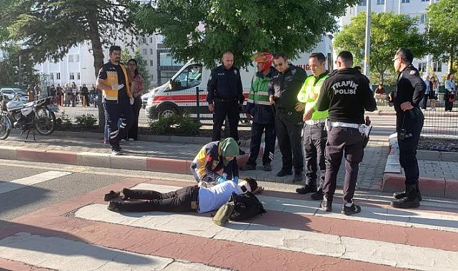 Karaman'da motosiklet ile bisikletin karıştığı kazada 2 kişi yaralandı