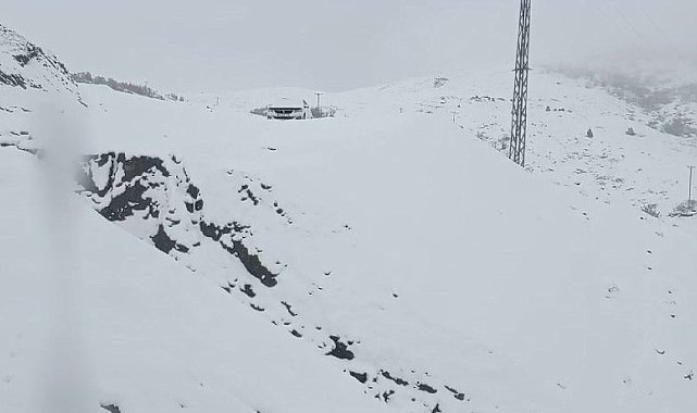 Karlıova'nın yüksek kesimleri beyaza büründü