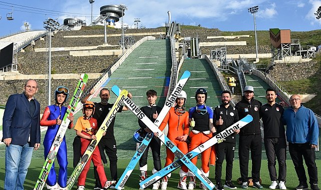 Kayakla atlama antrenman atlayışları başladı