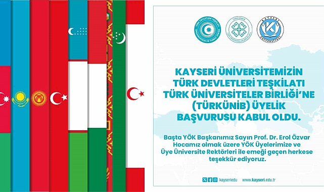 KAYÜ, Türk Devletleri Teşkilatı Türk Üniversiteler Birliği'ne üye oldu