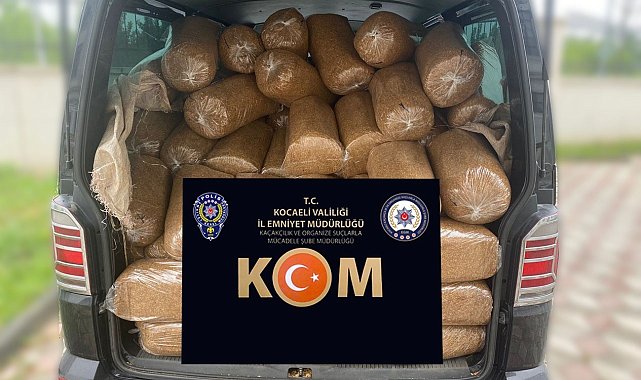 Kocaeli'de 1 ton 100 kilo gümrük kaçağı tütün ele geçirildi