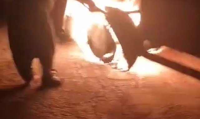 Konya'da dinlenme tesisinde tırda yangın