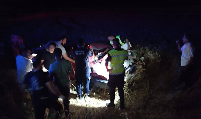 Köpeğe çarpamamak manevra yapan otomobil takla attı: 5 yaralı