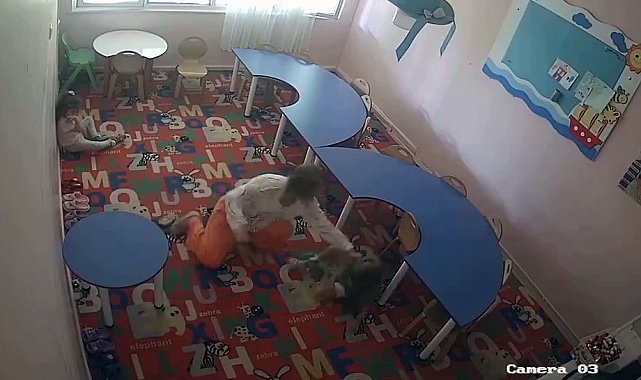 Kreş müdürünün çocuklara uyguladığı şiddet kamerada