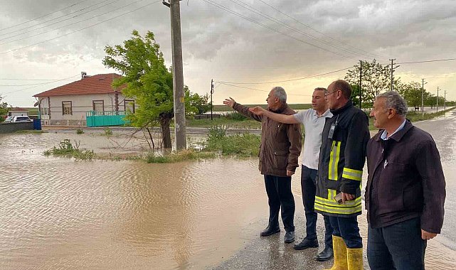 Kulu'da şiddetli yağmur ve dolu yağışı