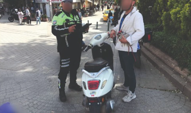 Kural ihlali yapan 62 motosiklet ve motorlu bisiklet sürücüsüne işlem uygulandı