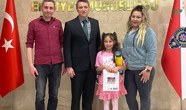 Kütahya İl Emniyet Müdürü Hakan Sıralı'nın misafiri minik İkra