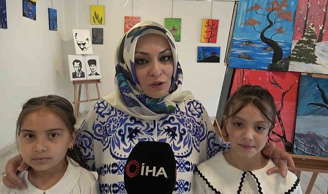 Kütahya'da ilkokul öğrencilerinden resim sergisi